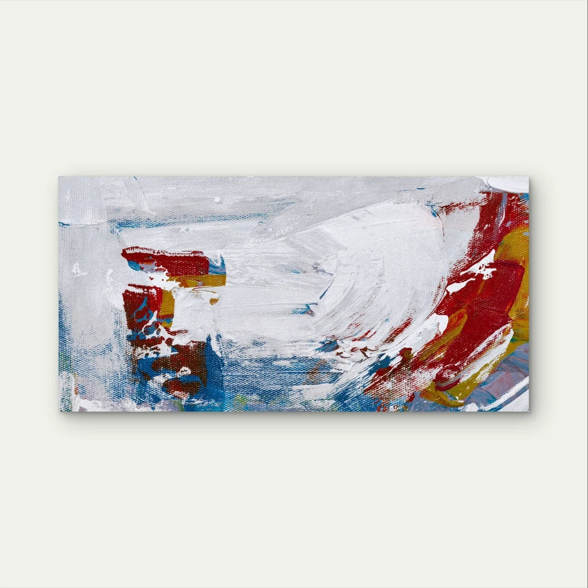Abstract Expressionist Brushstrokes Wall Art Canvas Office Home Framed 80x45cm