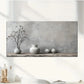 Gray Vases Table Rustic Wall Art Canvas Office Home Room Framed 80x45cm