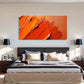 Orange Themed Strokes Abstract Wall Art Canvas Office Home Room Framed 120x60cm
