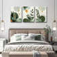 3pcs  Abstract Geometric & Botanical Metal Print Ready to Hang Art