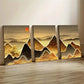 3pcs Golden Mountain Scenery with Sunset  Wall Art Set Canvas Framed 40x60cm - High Quality Print 100% Australian Made Wall Canvas Ready to Hang