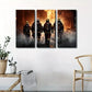 3pcs American Modern Firefighters in Action Metal Print Ready to Hang Art