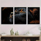 3pcs Leopard Dopamine Style Animal Theme Metal Print Ready to Hang Art