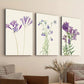 3pcs Purple Botanical Flower Art Green Leaves Wall Art Set Canvas Framed 40x60cm - High Quality Print 100% Australian Made Wall Canvas Ready to Hang