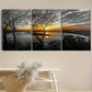 3pcs Three Modern Sunset Nature Scenery Art Dusk Metal Print Ready to Hang Art
