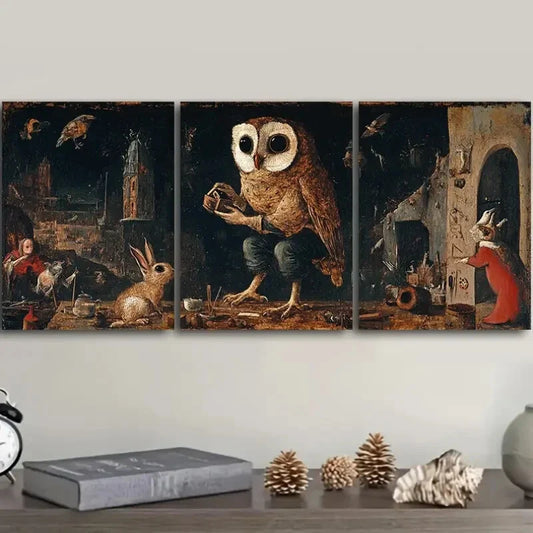 3pcs Designed for The Alchemy Workshop. Metal Print Ready to Hang Art