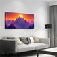 Sun Rises Slowly Sunlight Snow Wall Art Canvas Office Home Room Framed 120x60cm
