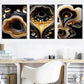 3pcs Featuring Stylish Luxury Abstract Golden     Wall Art Set Canvas Framed 40x60cm - High Quality Print 100% Australian Made Wall Canvas Ready to Hang