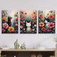 3pcs  Cats in the Garden Colorful Floral Metal Print Ready to Hang Art