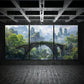 3pcs Peaceful World Of Mountains and Waters Metal Print Ready to Hang Art