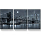 3pcs  Modern New York Prints Cityscape Metal Print Ready to Hang Art
