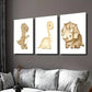 3pcs Cartoon Dinosaur Animal Themed Wall Art Set Canvas Framed 40x60cm - High Quality Print 100% Australian Made Wall Canvas Ready to Hang
