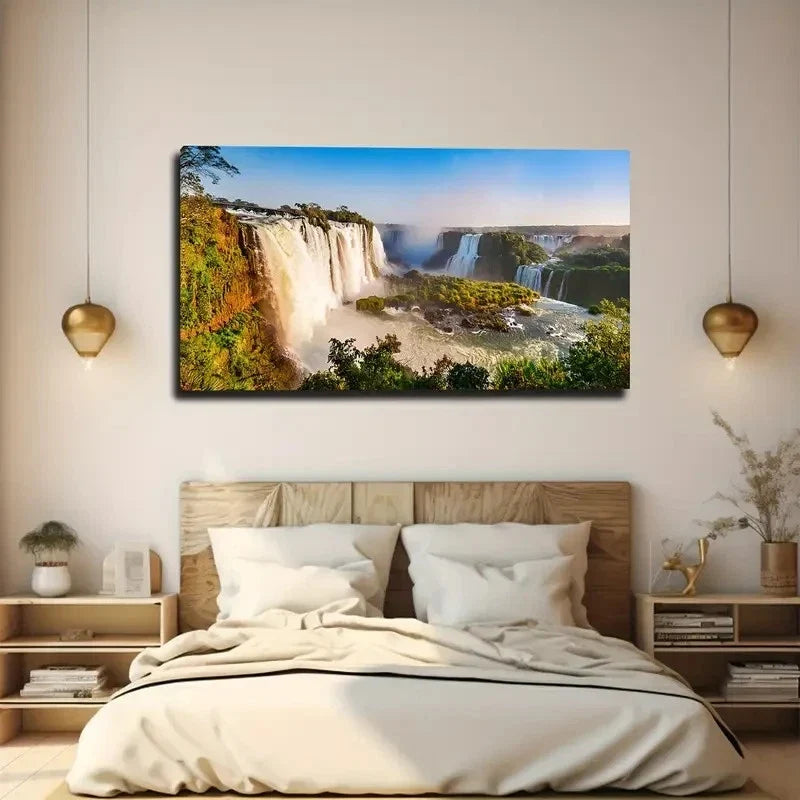 Lush Greenery Wall Art Canvas Office Home Room Framed 80x45cm