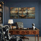 3pcs Rustic Nautical Anchor Metal Print Ready to Hang Art