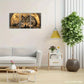 3pcs Golden and Black Design Native American Metal Print Ready to Hang Art