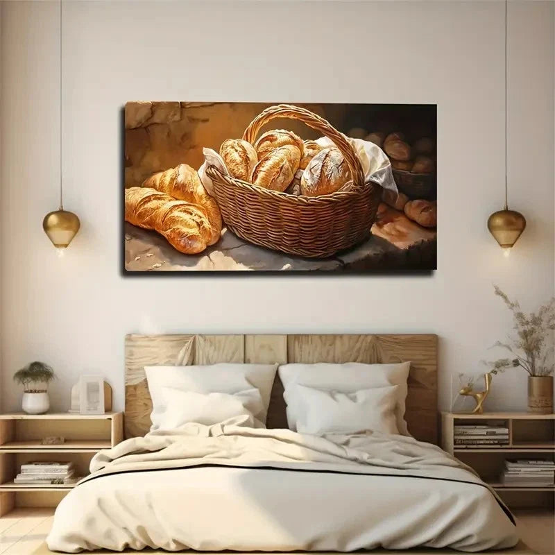Seductive Bread Suitable Wall Art Canvas Office Home Room Framed 120x60cm