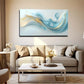Mainly Composed Of Light Blue Wall Art Canvas Office Home Room Framed 120x60cm