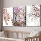 3pcs Sakura Tree Flower Reflection on Water Wall Art Set Canvas Framed 40x60cm - High Quality Print 100% Australian Made Wall Canvas Ready to Hang