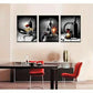 3pcs Wine with Grape Kitchen Painting Pictures  Metal Print Ready to Hang Art