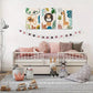 3pcs  Baby Boy Watercolor Baby Animals  Metal Print Ready to Hang Art