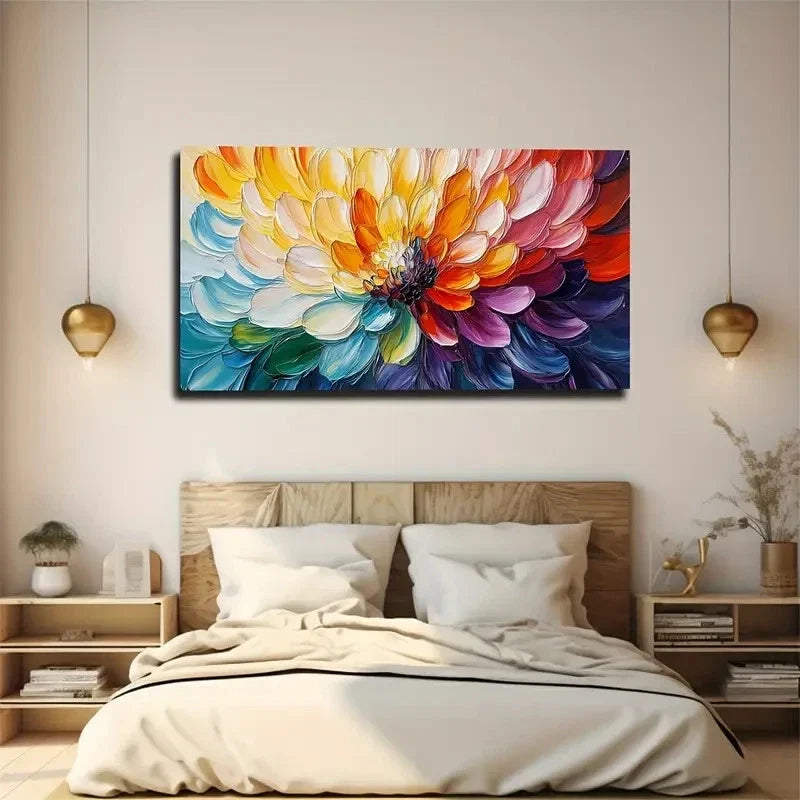 Transverse Orientation Petal Wall Art Canvas Office Home Room Framed 120x60cm