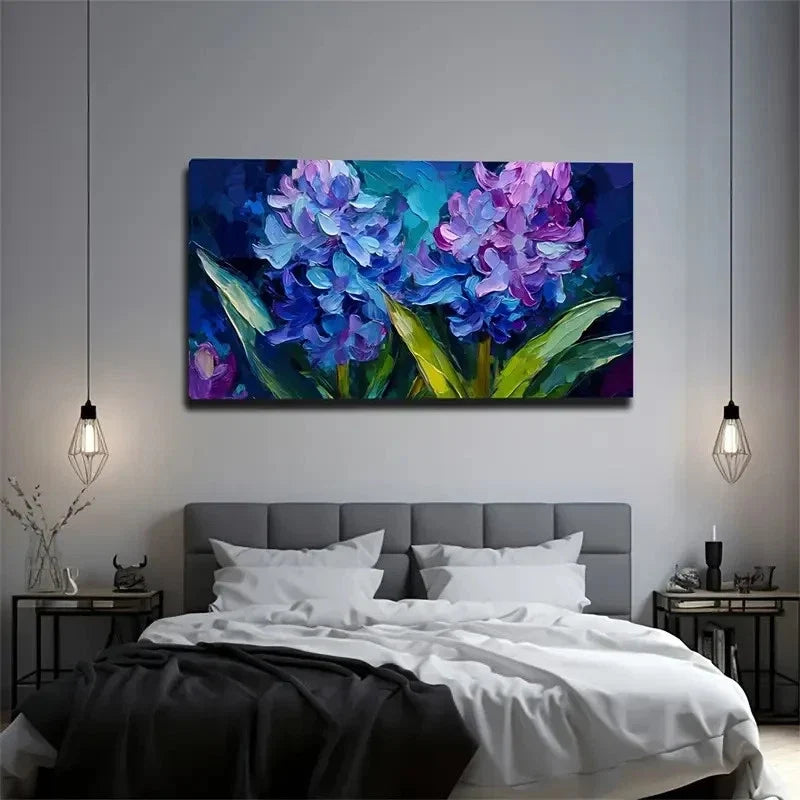 Fragrant Elegant Lilac Wall Art Canvas Office Home Room Framed 80x45cm