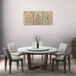3pcs Red Floral Decorative Poster Stylish Metal Print Ready to Hang Art