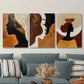 3pcs African American Abstract Art Metal Print Ready to Hang Art