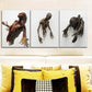 3pcs Half Human Through The Wall Wall Art Set Canvas Framed 40x60cm - High Quality Print 100% Australian Made Wall Canvas Ready to Hang