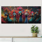 3pcs Flock of Brightly Colored Peacocks Perfect Wall Art Set Canvas Framed 40x60cm - High Quality Print 100% Australian Made Wall Canvas Ready to Hang