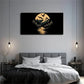 Mountain Moon Silhouette Dark Wall Art Canvas Office Home Room Framed 120x60cm