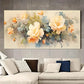 Yellow Golden Rose Flowers wall canvas office home room framed 120x60cm