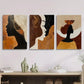3pcs African American Abstract Art Metal Print Ready to Hang Art