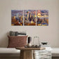 3pcs Set of Modern Cityscape Metal Print Ready to Hang Art