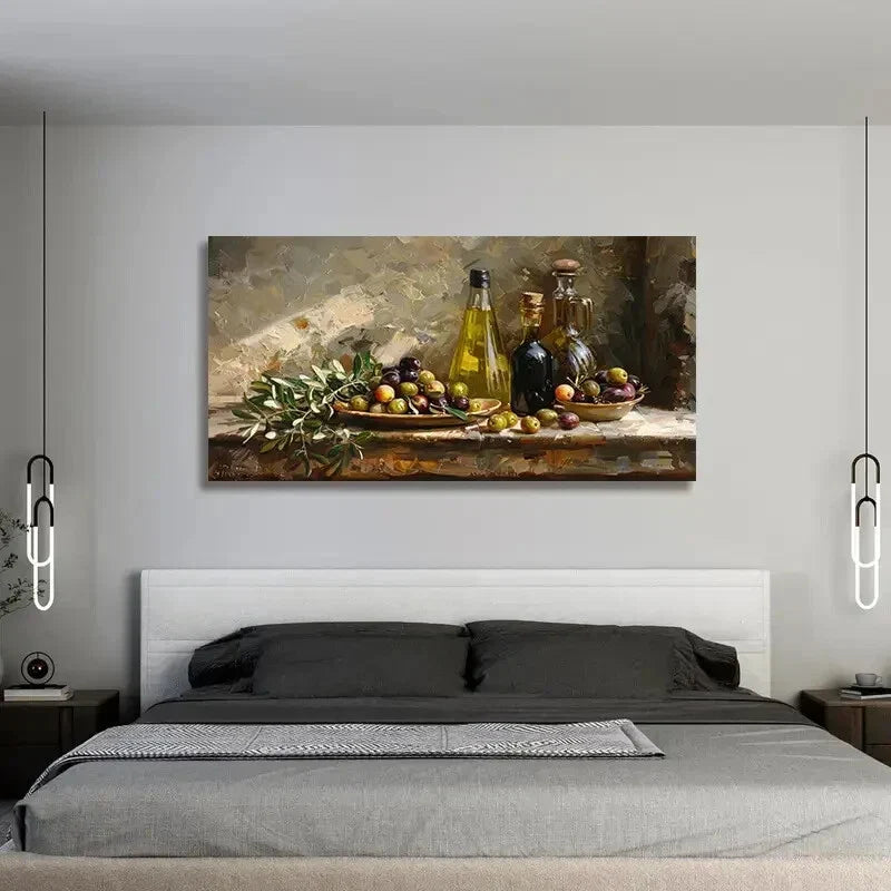 Abstract Table Painting wall canvas office home room framed 120x60cm