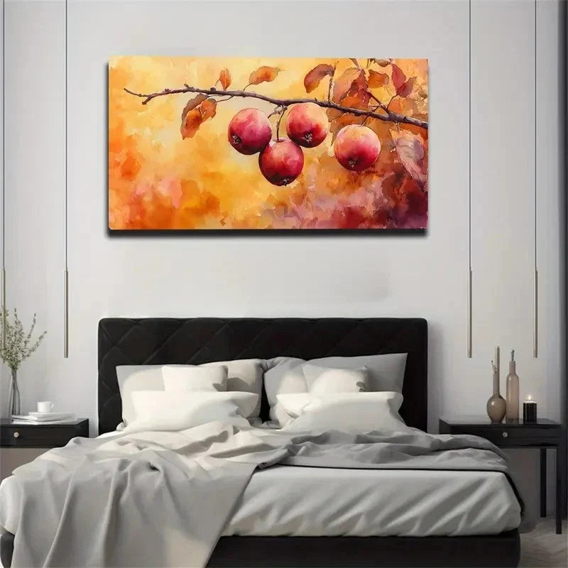 Shades Of Orange-Yellow Back Wall Art Canvas Office Home Room Framed 80x45cm