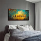 Realistic Galloping Horses Wall Art Canvas Office Home Room Framed 120x60cm