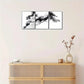 3pcs Modern Abstract Black & White Smoke Design Metal Print Ready to Hang Art
