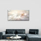 Flowers White Abstract Wall Art Canvas Office Home Room Framed 80x45cm