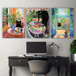3pcs  Modern Henri Matisse Cat  Wall Art Set Canvas Framed 40x60cm - High Quality Print 100% Australian Made Wall Canvas Ready to Hang