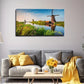 Dutch Countryside Wall Art Canvas Office Home Room Framed 80x45cm