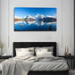 Snow-Capped Mountains Blue Sky Wall Art Canvas Office Home Room Framed 80x45cm