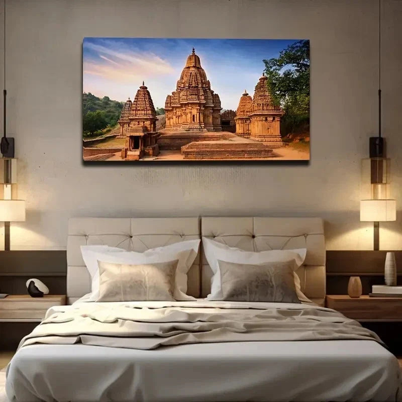 Asian Civilization Wall Art Canvas Office Home Room Framed 80x45cm