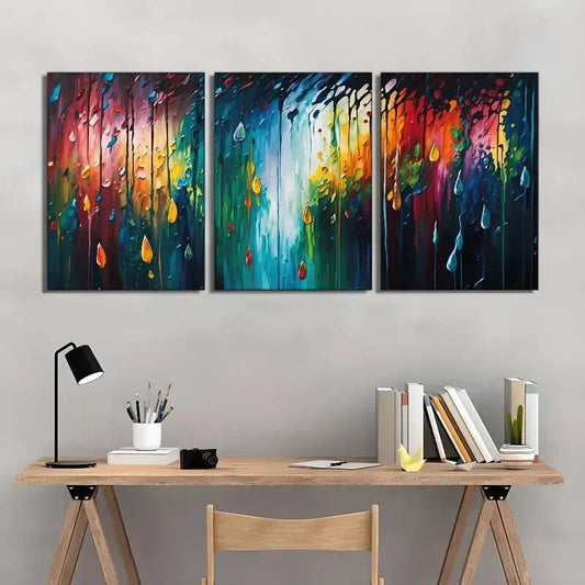 3pcs Abstract Art style Modern Minimalist Poster Metal Print Ready to Hang Art