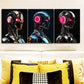 3pcs  Astronauts on the moon (19)   Wall Art Set Canvas Framed 40x60cm - High Quality Print 100% Australian Made Wall Canvas Ready to Hang