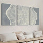 3pcs Simple Tree Growth Ring Illustration Wall Art Set Canvas Framed 40x60cm - High Quality Print 100% Australian Made Wall Canvas Ready to Hang