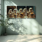 3pcs  Skull Brides Group Art Painting  Metal Print Ready to Hang Art
