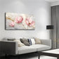 Pink Floral With Golden Accents Wall Art Canvas Office Home Room Framed 120x60cm