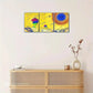 3pcs Hot air balloon, blue sky Metal Print Ready to Hang Art