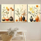 3pcs Nordic Style Fresh Plants And Flowers Metal Print Ready to Hang Art